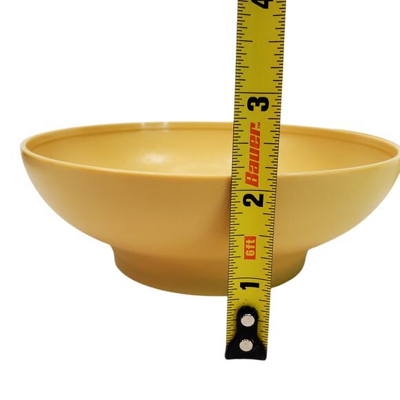 3 Vtg Tupperware Cereal Storage Bowls 890 Lids 808 Tableware 5 Piece Set Yellow - Picture 5 of 6